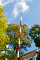 flag pole on blue sky
