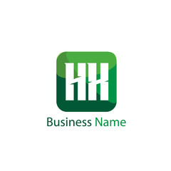 Initial Letter HX Logo Template Design