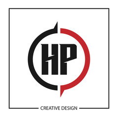 Initial Letter HP Logo Template Design