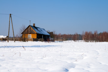 Winter in countryside