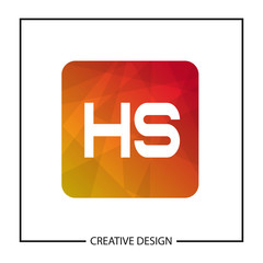 Initial Letter HS Logo Template Design