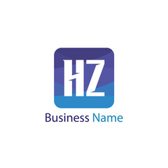 Initial Letter HZ Logo Template Design