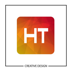 Fototapeta premium Initial Letter HT Logo Template Design