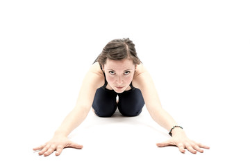Fototapeta na wymiar Junge Frau beim Yoga
