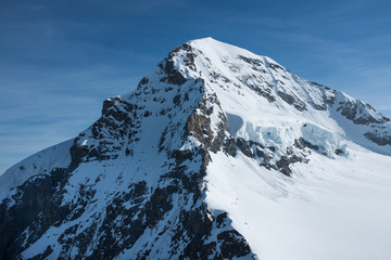 The Jungfrau peak from Jungfraujoch in Switzerland