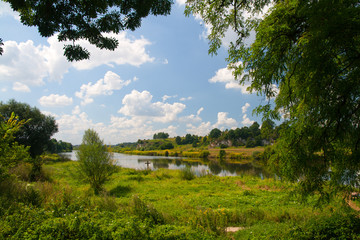 landscape with river and trees