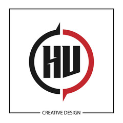 Initial Letter HV Logo Template Design