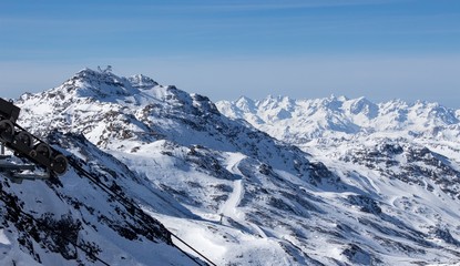Naklejka premium panorama val thorens les menuieres