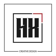 Initial Letter HX Logo Template Design