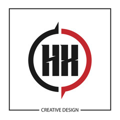 Initial Letter HX Logo Template Design