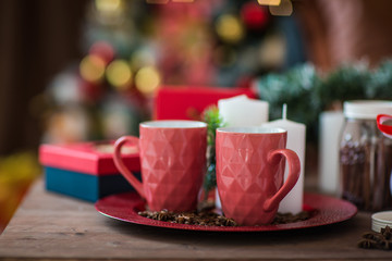 Christmas decorations in the interior