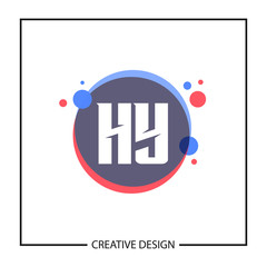 Initial Letter HY Logo Template Design