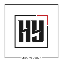 Initial Letter HY Logo Template Design