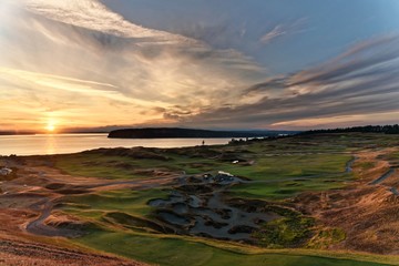 Sunset on a Golf Course
