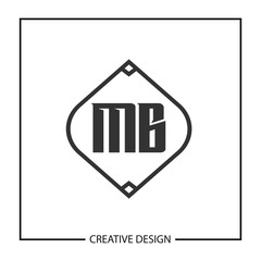 Initial Letter MB Logo Template Design