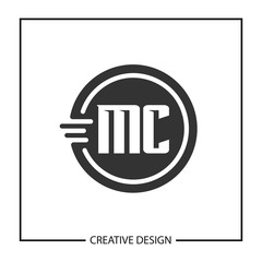 Initial Letter MC Logo Template Design