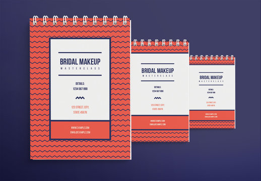 Notebook Layout with Geometric Patterns