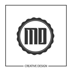 Initial Letter MD Logo Template Design