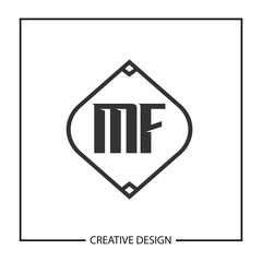 Initial Letter MF Logo Template Design