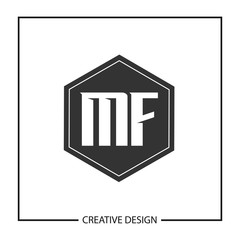 Initial Letter MF Logo Template Design