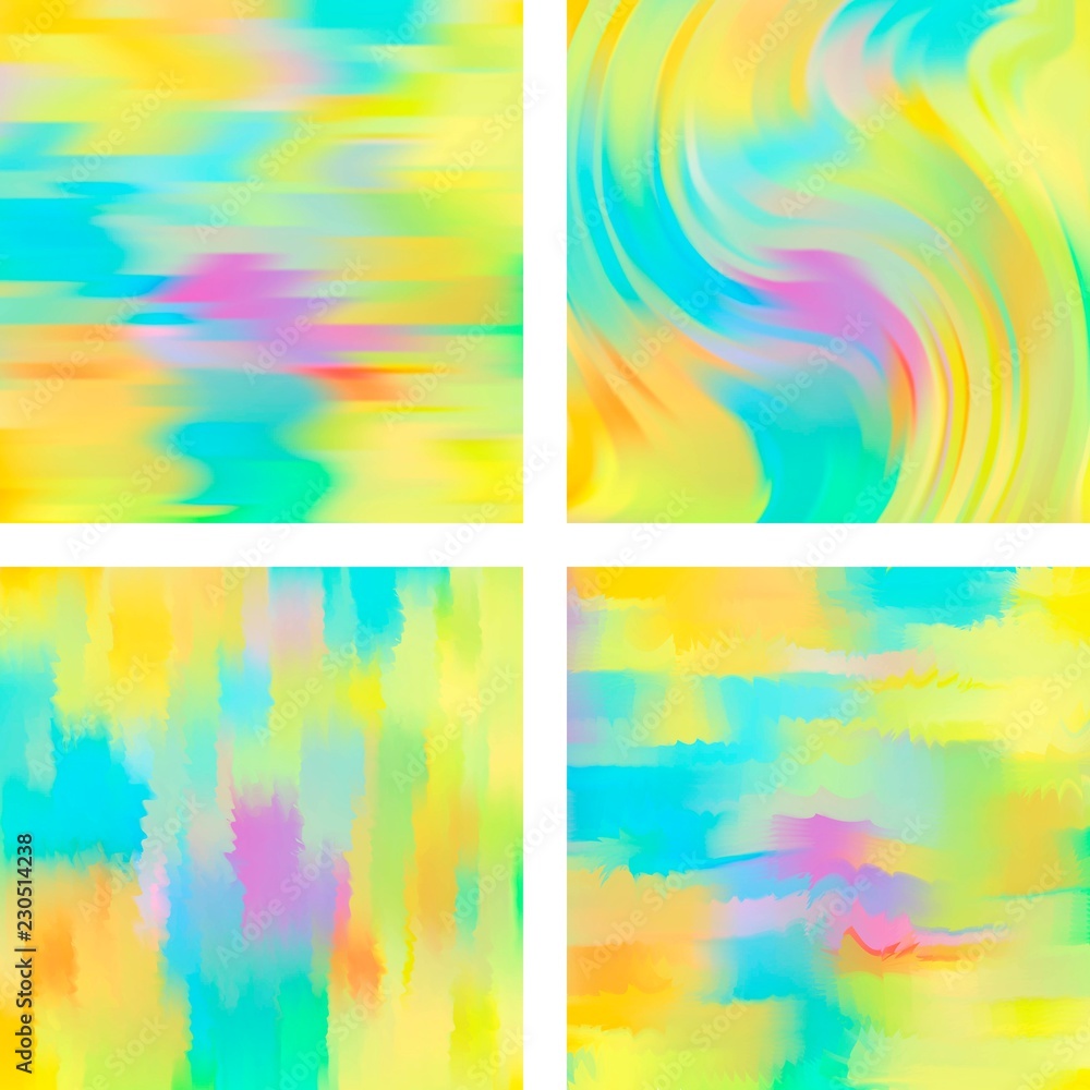 Aufkleber set with colorful abstract blurred backgrounds. vector illustration. modern geometrical backdrop. ab