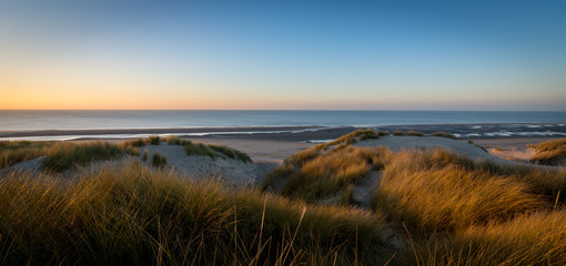 Coucher de soleil sur les dunes du touquet