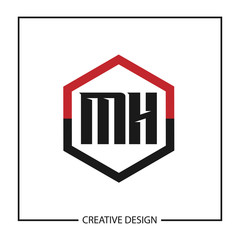 Initial Letter MH Logo Template Design