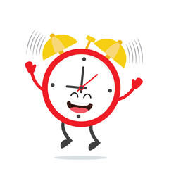 Alarm clock in cartoon style