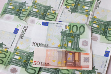 Obraz na płótnie Canvas money 100 euro background