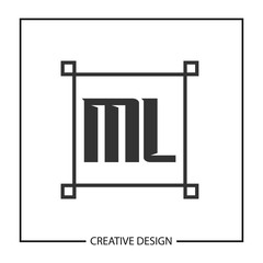 Initial Letter ML Logo Template Design