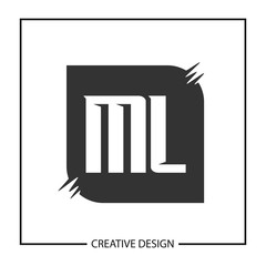 Initial Letter ML Logo Template Design