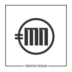 Obraz premium Initial Letter MN Logo Template Design