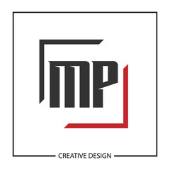 Initial Letter MP Logo Template Design