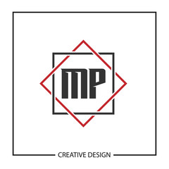 Initial Letter MP Logo Template Design