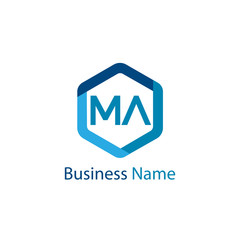 Fototapeta premium Initial Letter MA Logo Template Design