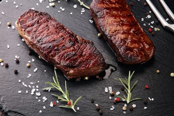 Foto op Plexiglas Barbecue Rib Eye Steak or rump steak - Dry Aged Wagyu Entrecote Steak © beats_