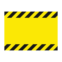 Warning striped background, warning to be careful, potential danger, yellow & black stripes on the diagonal, vector template sign border yellow and black color. Construction warning border.