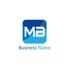 Initial Letter MB Logo Template Design