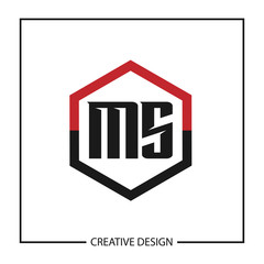 Initial Letter MS Logo Template Design