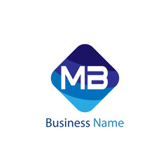Initial Letter MB Logo Template Design