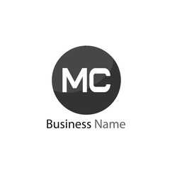 Initial Letter MC Logo Template Design