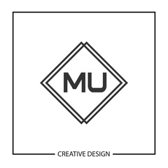 Fototapeta premium Initial Letter MU Logo Template Design