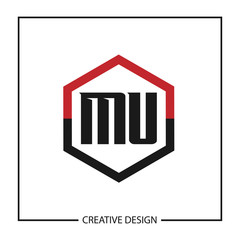 Initial Letter MU Logo Template Design