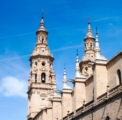 Fototapeta na wymiar Facade of the baroque Cathedral