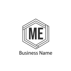 Initial Letter ME Logo Template Design