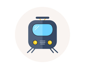Railway icon. Train or rail station sign. Public transportation symbol. Subway train transport. Metro underground. Railway vector