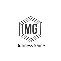 Initial Letter MG Logo Template Design
