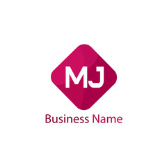 Initial Letter MJ Logo Template Design