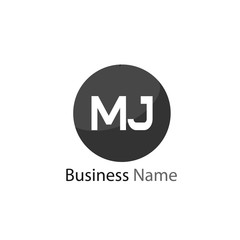 Initial Letter MJ Logo Template Design
