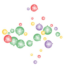 Celebration background template with Christmas balls. New Year Vector Background for Brochure, Cover. Vector Holiday Texture.